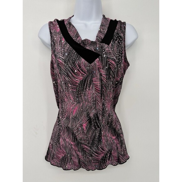 Vintage y2k Babydoll Top‎ Small Red Black Floral Cottagecore embed  Speechless - Picture 2 of 10